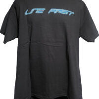 Blue Mustang Logo T-Shirt Black - Line First Racing