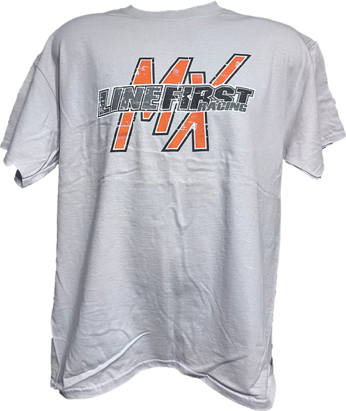 Line-First-Clothing-Company-Orange-MX-Logo-T-Shirt-Grey-Front-PNG