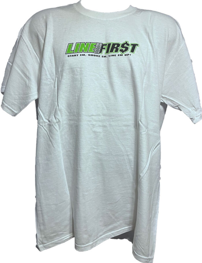 Line-First-Clothing-Company-Outlaw-Logo-T-Shirt-Grey-Front