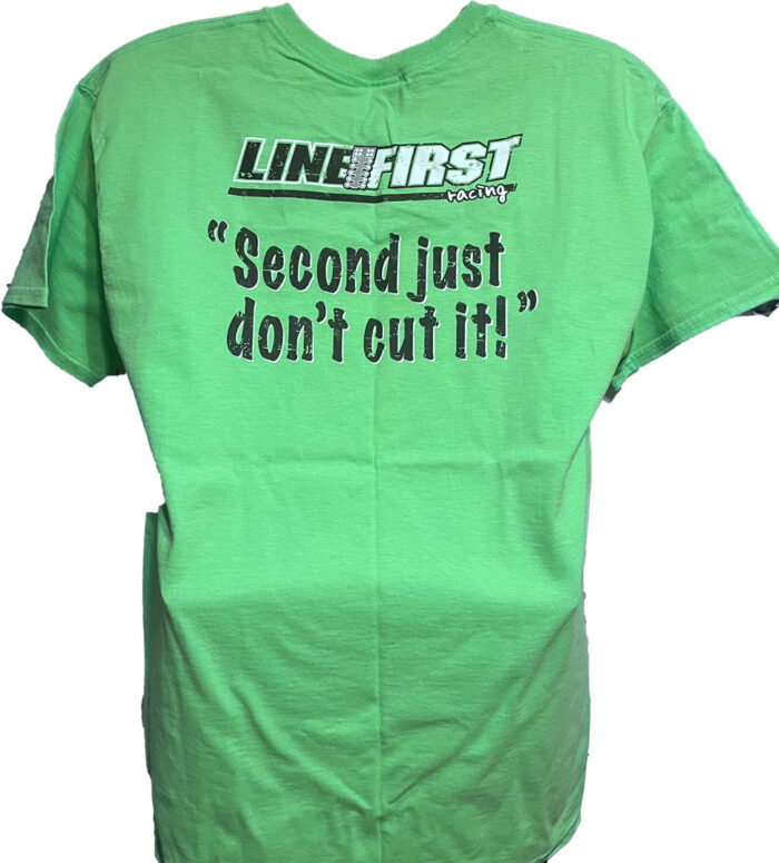 Line-First-Clothing-Company-Second-Dont-Cut-It-Logo-T-Shirt-Green-Back