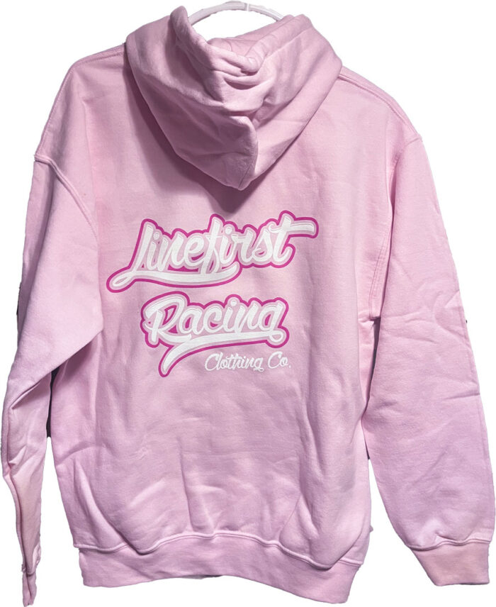 Line-First-Clothing-Company-Work-Hard-Race-Harder-Womans-Hooded-Sweatshirt-Pink-Back